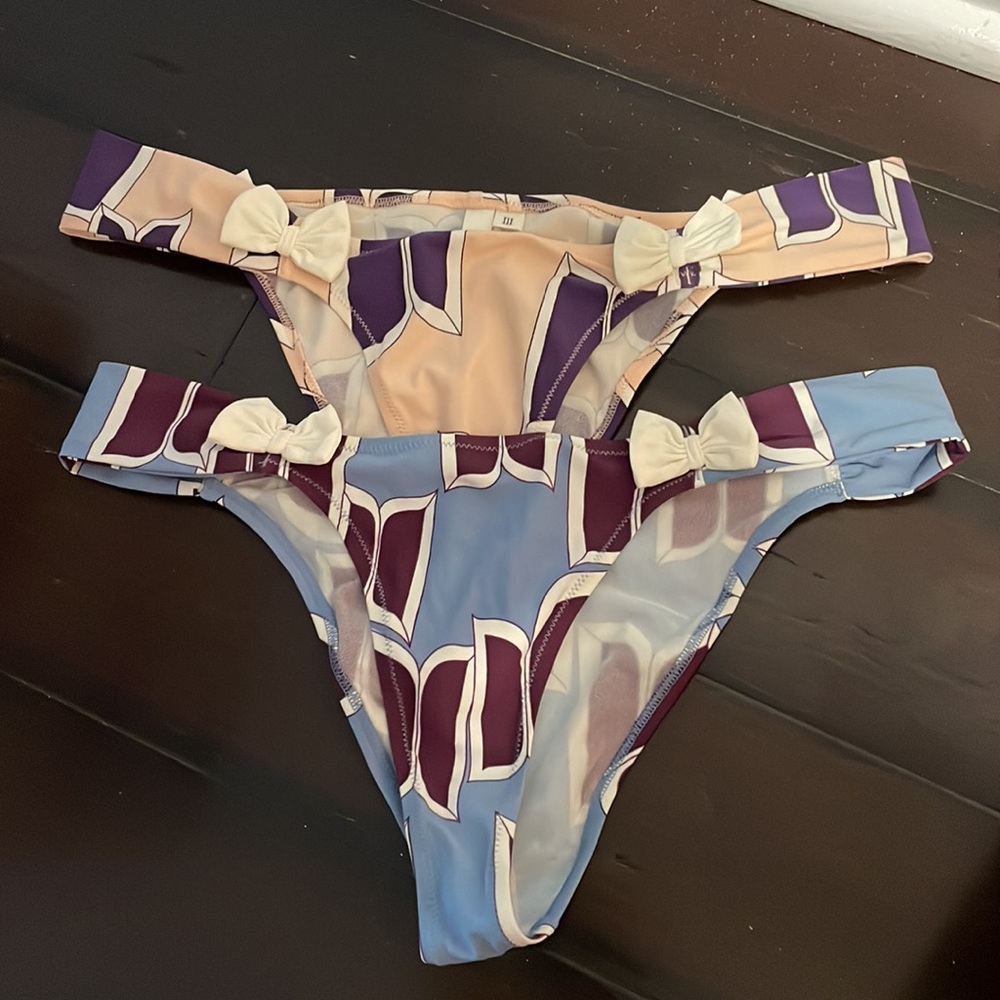 💕Luxury Brand Syla by Sylvie Cachay 2 printed brazilian bikini bottom